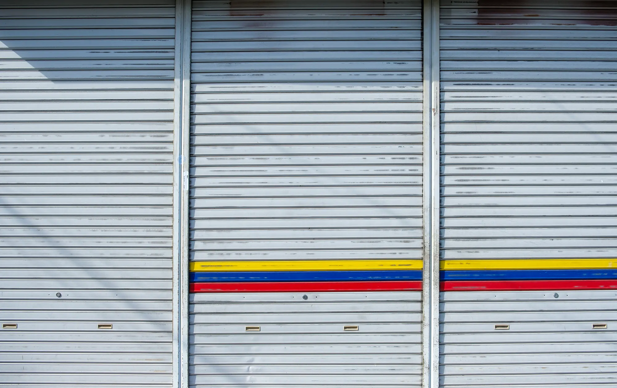 Iron metal sliding garage door